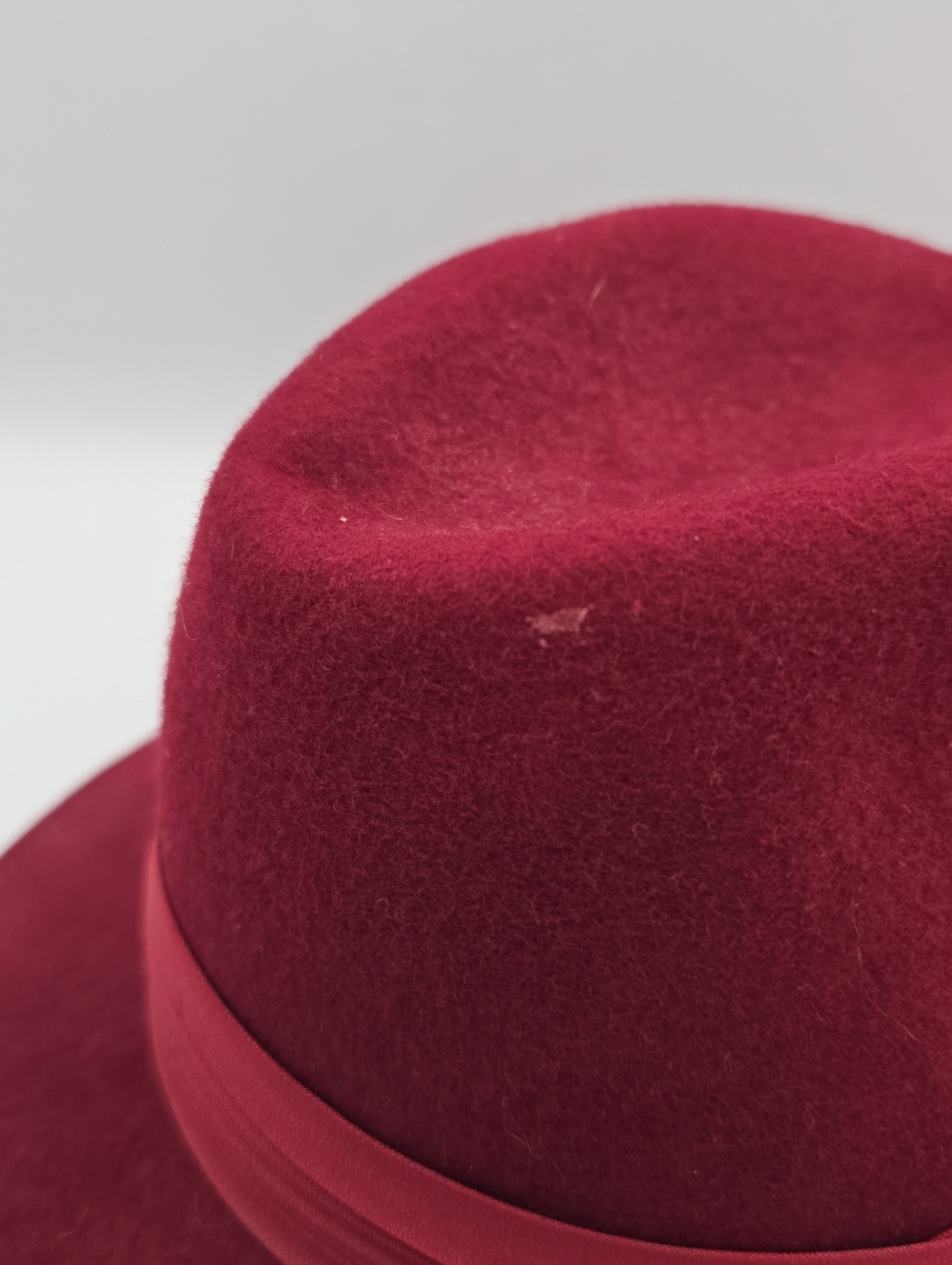 Vintage Women's Lancaster Red 100% Wool Fedora Hat - Picture 3 of 7